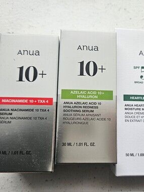 ANUA 3-Piece K-Beauty Bundle | NEW/SEALED | Serum + Serum + SPF 50+